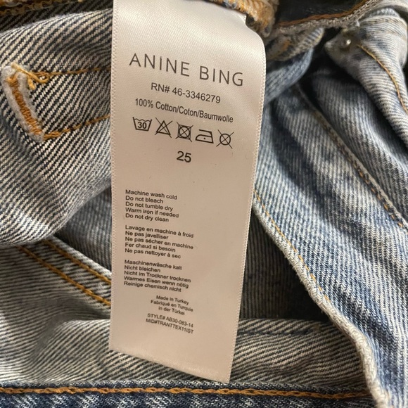 Anine Bing Jackie Straight Leg Jeans in Blue
Size 25 - Picture 7 of 11